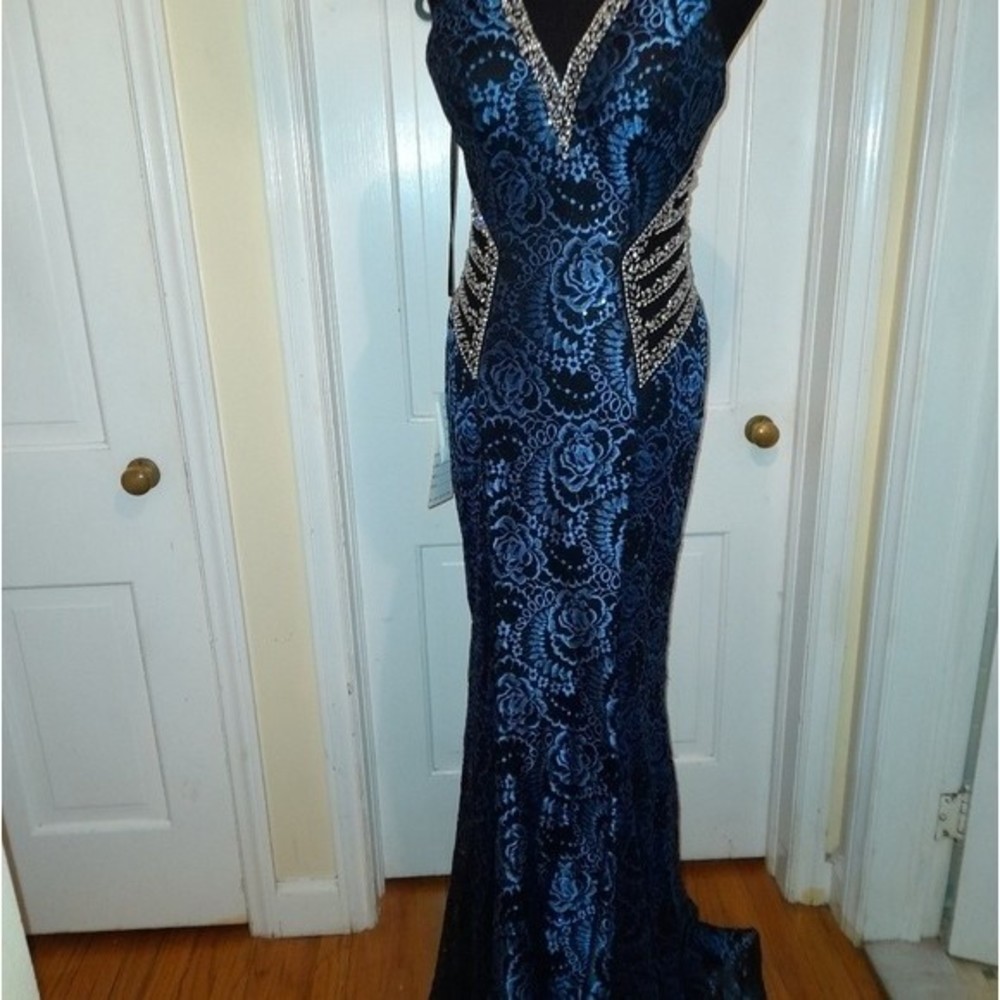 Navy Blue Formal Evening Gown by Judy & Julia, NWT, Size 4